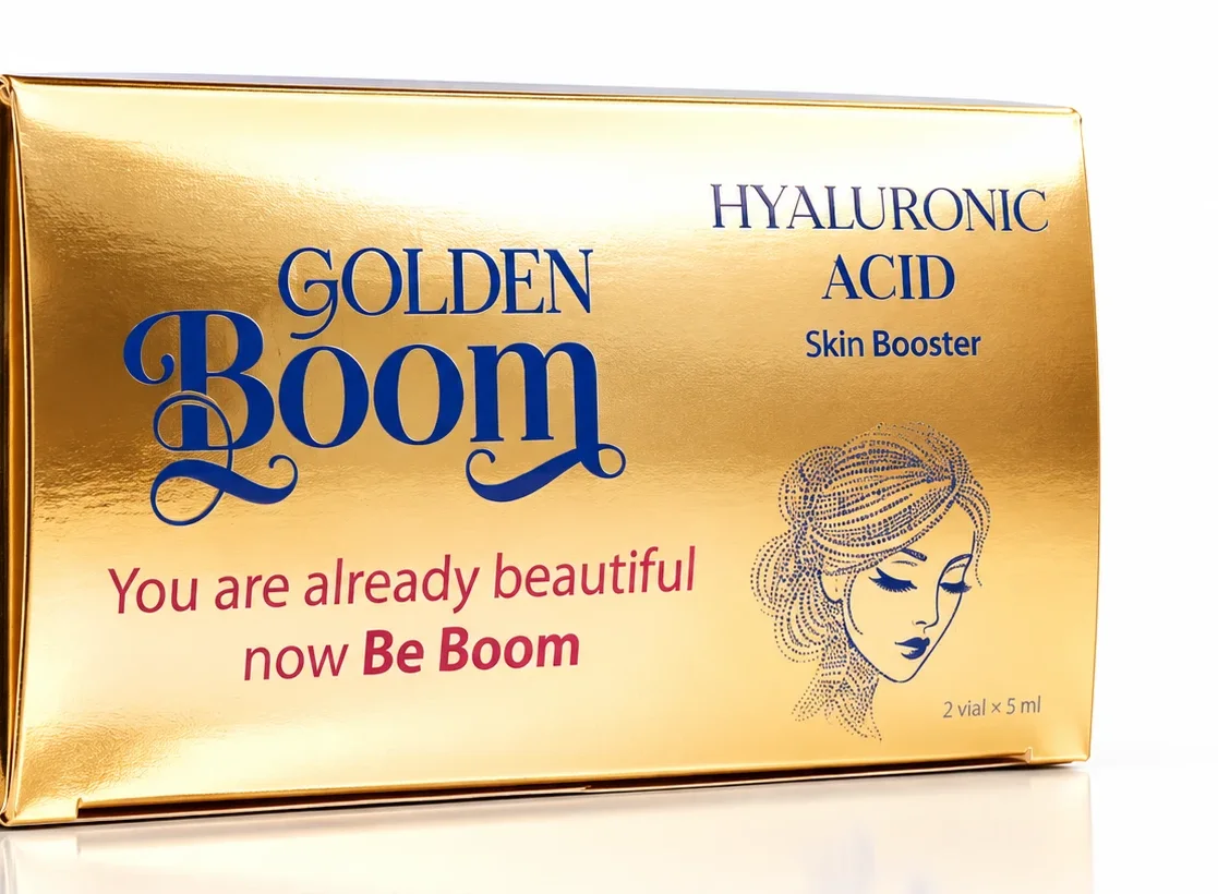 Golden Boom Hyaluronic Acid skin booster gold box