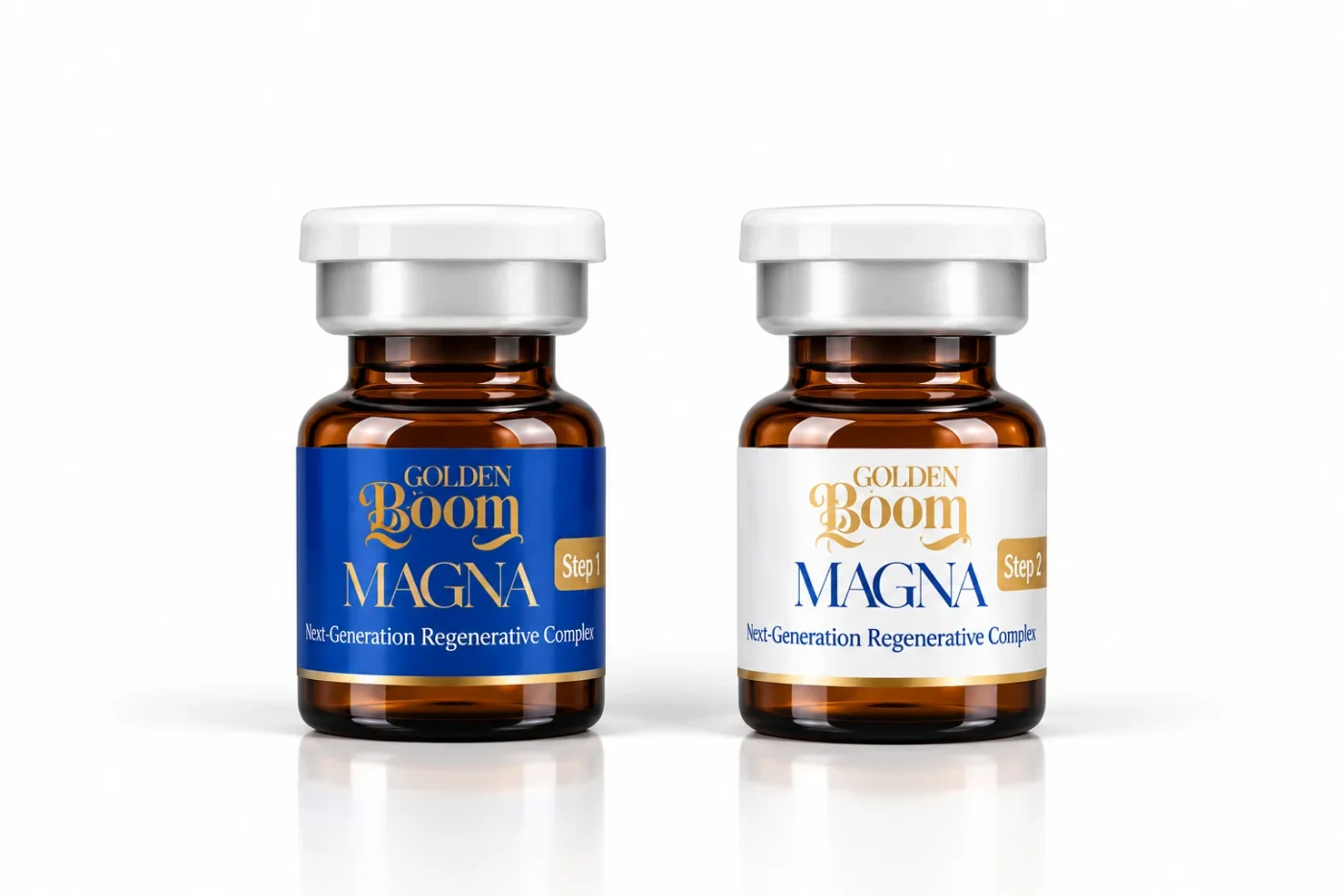 Golden Boom MAGNA Step 1 and Step 2 vials, 5 ml